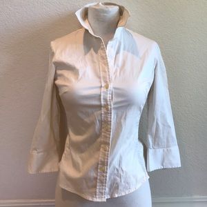 Banana Republic Ivory Button-Up Dress Shirt